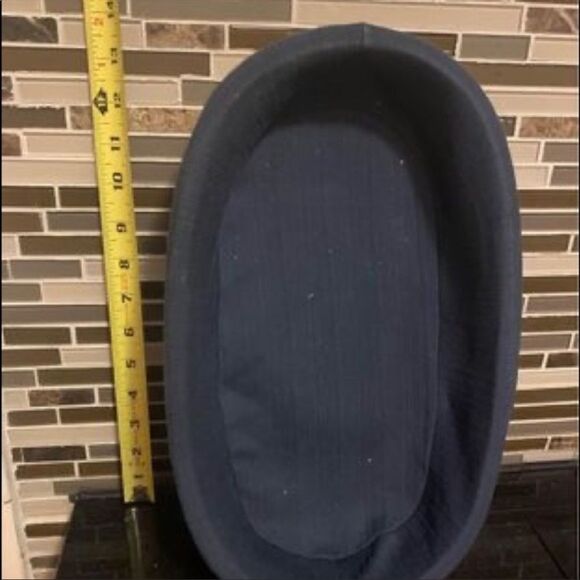 Taskets Renaissance vintage basket w/Navy Blue liner. 8.5” x 14” - Picture 4 of 11